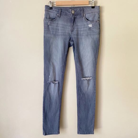 DL1961 | Emma Leggings Jeggings Skinny Jeans Low Rise Distressed Gray Size 28 - Picture 2 of 8